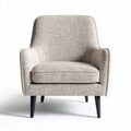 Textured fabric accent chair with black wooden legs and modern design 80 x 70 x 90cm
