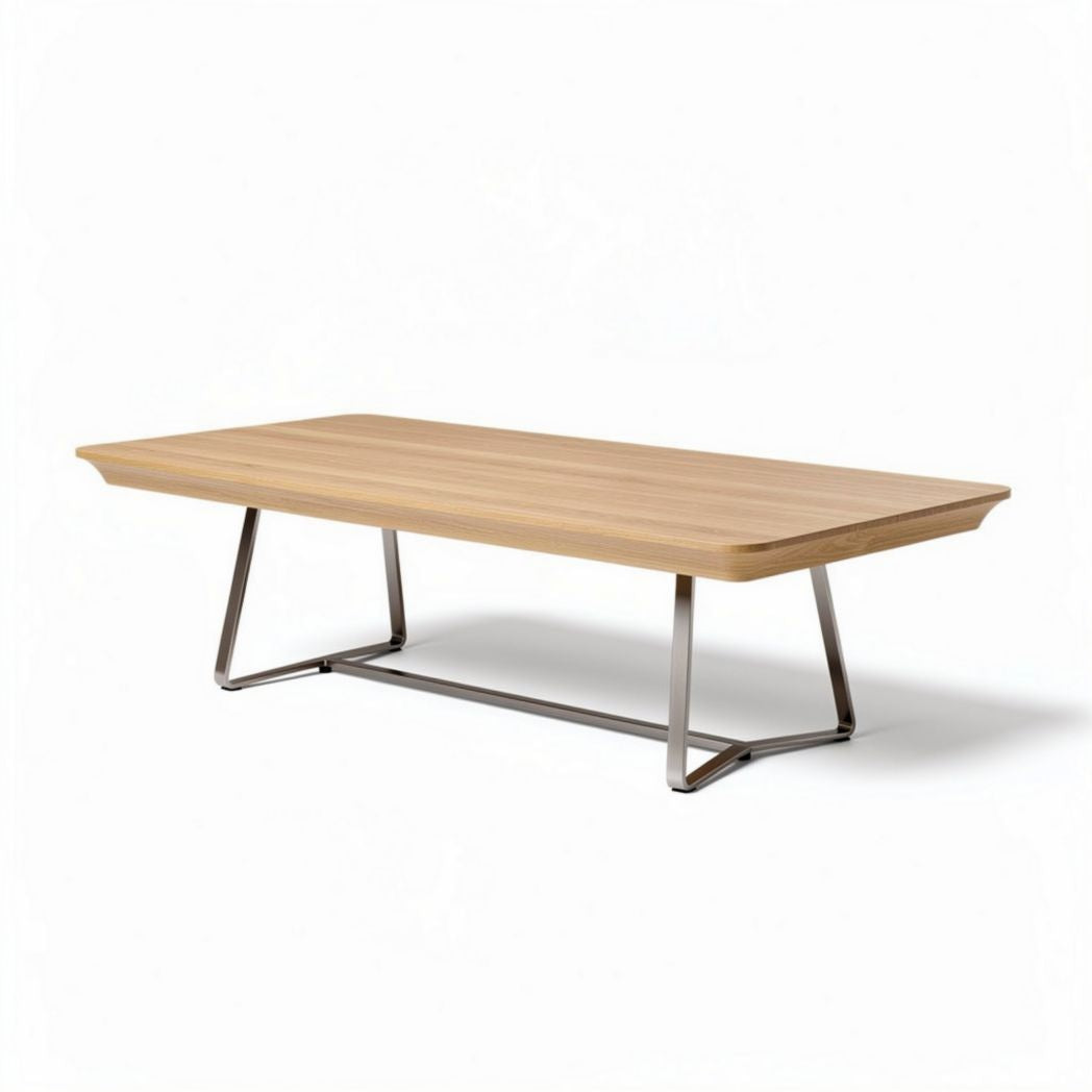 Wood and metal coffee table with modern design 120 x 70 x 35cm